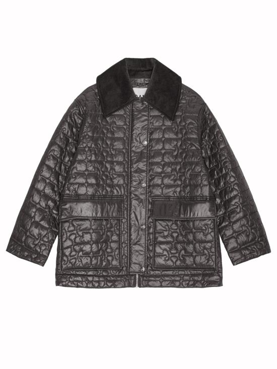 26SS 가니 샤이니 퀼트 미디 자켓 W0343 252 GREY