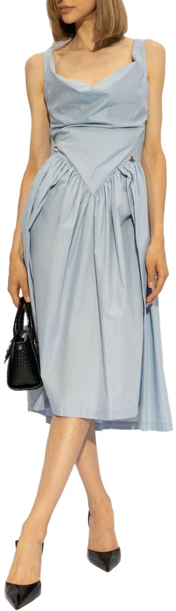 26SS 비비안웨스트우드 미디 원피스 1101032ZW009QK403 BLUE - VIVIENNE WESTWOOD
