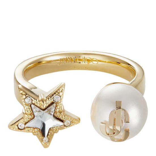 26SS 지미추 반지 JC STAR PEARL RING JIQGOLD WHITE CRYSTAL Golden