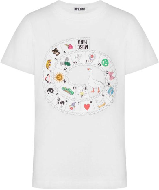 26SS 모스키노 반팔 티셔츠 A072105411001 WHITE