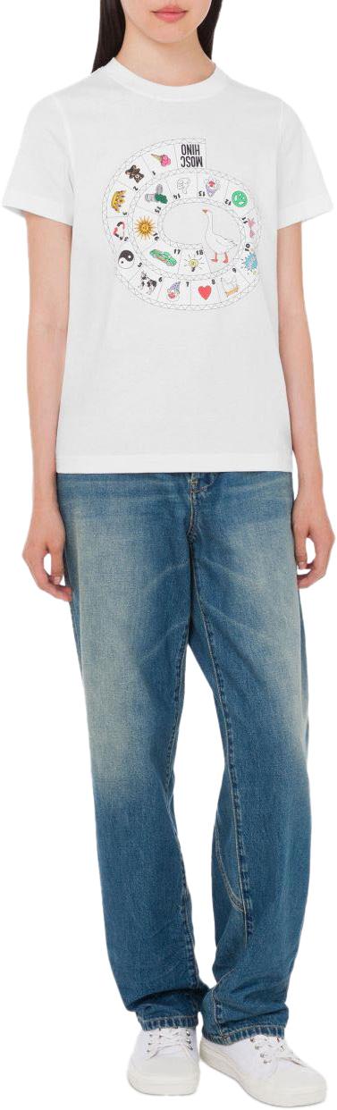 26SS 모스키노 반팔 티셔츠 A072105411001 WHITE - MOSCHINO