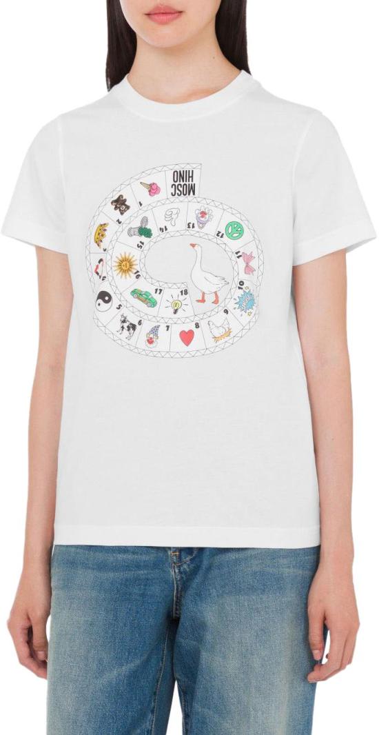 26SS 모스키노 반팔 티셔츠 A072105411001 WHITE - MOSCHINO