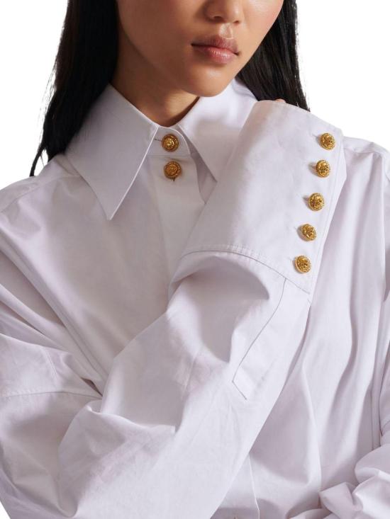 26SS 발망 숏 원피스 GF1R9412CB090FB WHITE - BALMAIN
