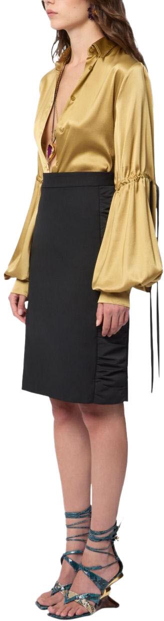 26SS 니나리찌 미디 스커트 26PCJU021WV0323U9000 BLACK - NINA RICCI