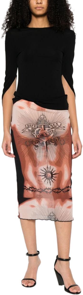 26SS 장 폴 고티에 미디 스커트 2601WSK044M026P DIVERS - JEAN PAUL GAULTIER