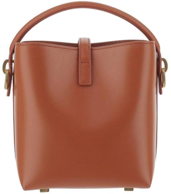 25FW 생로랑 르 37 미니 샤이니 레더 버킷백 7658702R20WMDR ORANGE - SAINT LAURENT