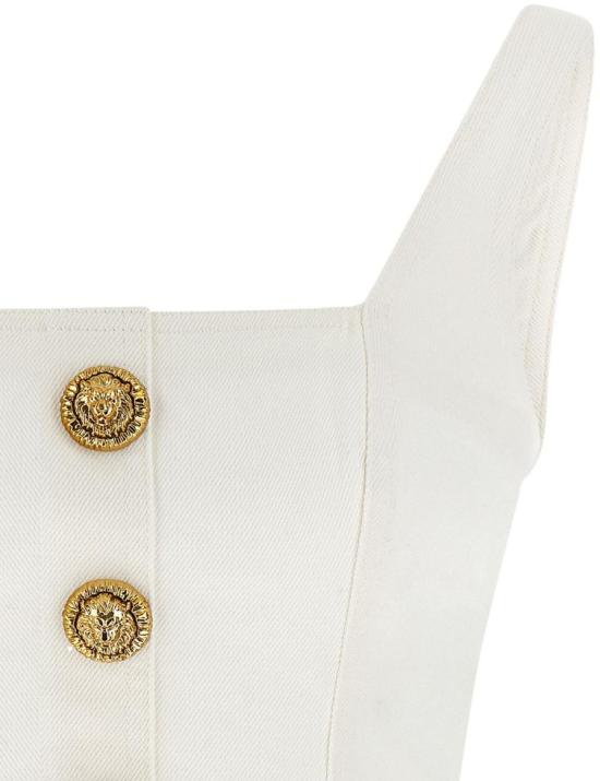 26SS 발망 민소매 티셔츠 GF1AD214DG140FC BEIGE - BALMAIN