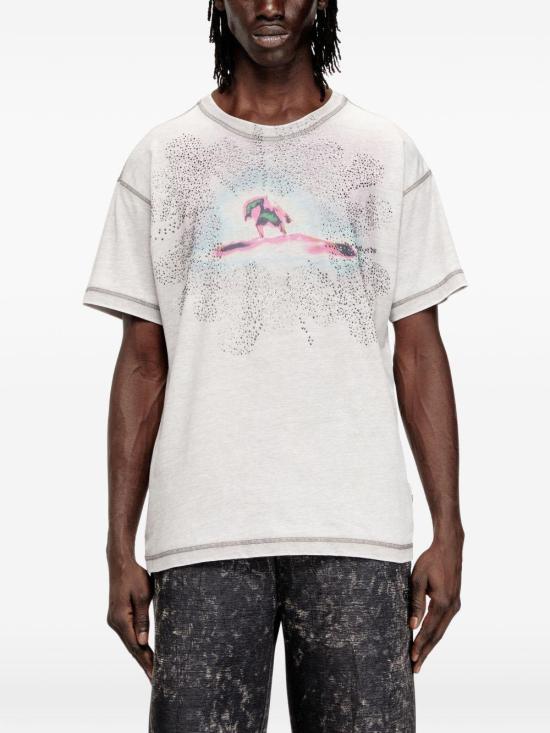 26SS 디젤 반팔 티셔츠 A204250PLBQ97DA GREY - DIESEL