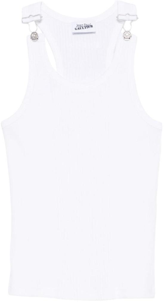 26SS 장 폴 고티에 민소매 티셔츠 TO380J01401 WHITE