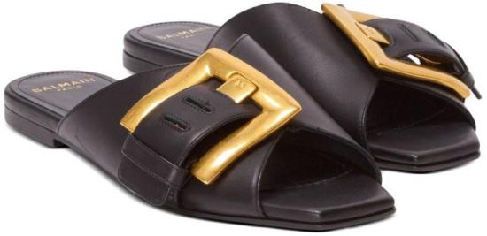 26SS 발망 뮬/슬리퍼 GN1UP141LVIT0PA BLACK - BALMAIN