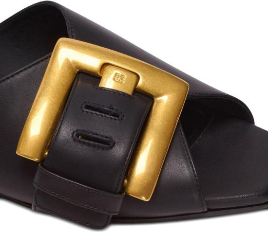 26SS 발망 뮬/슬리퍼 GN1UP141LVIT0PA BLACK - BALMAIN