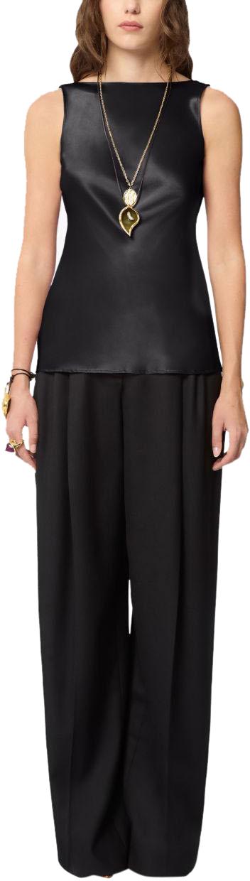 26SS 니나리찌 민소매 티셔츠 26PCTO011SE1415U9000 BLACK - NINA RICCI