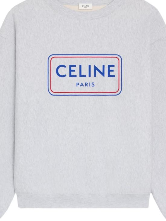 26SS 셀린느 코튼 플리스 루즈 스웨트셔츠 RY0SE 1233GGY6 Grey - CELINE