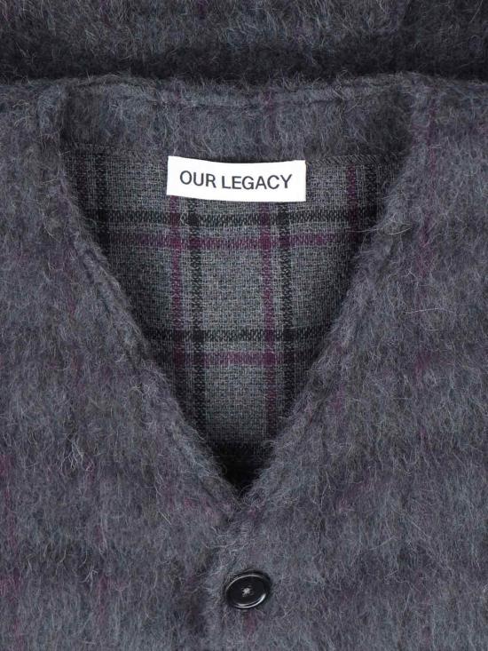 26SS 아워레가시 스웨터 M2263CF FUZZED PLUM CHECK HAIRY WOOL MultiColour - OUR LEGACY