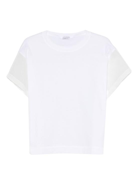 26SS 브루넬로 쿠치넬리 반팔 티셔츠 M0T81BX800 C6159 White