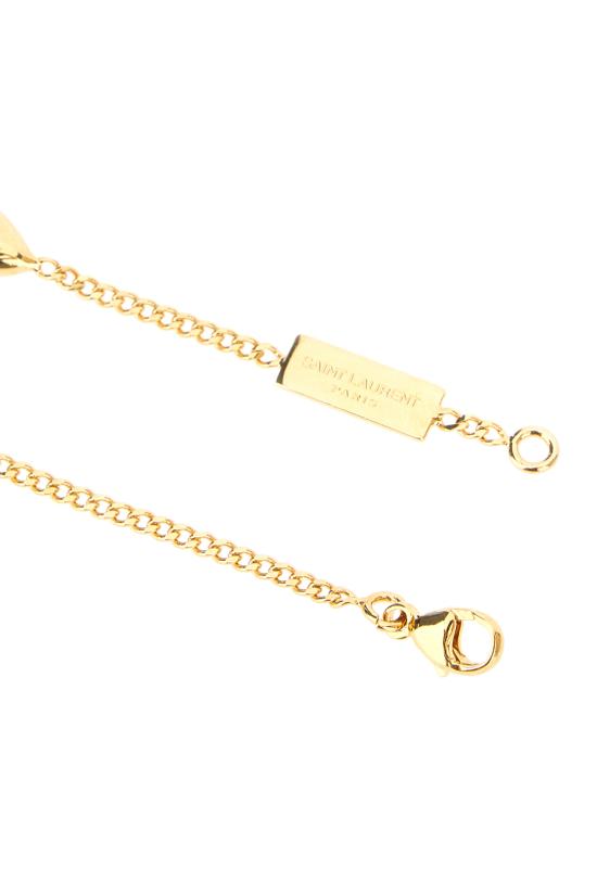 26FW 생로랑 메탈 오피움 하트 참 브레이슬릿 701950Y1526 9137 - SAINT LAURENT