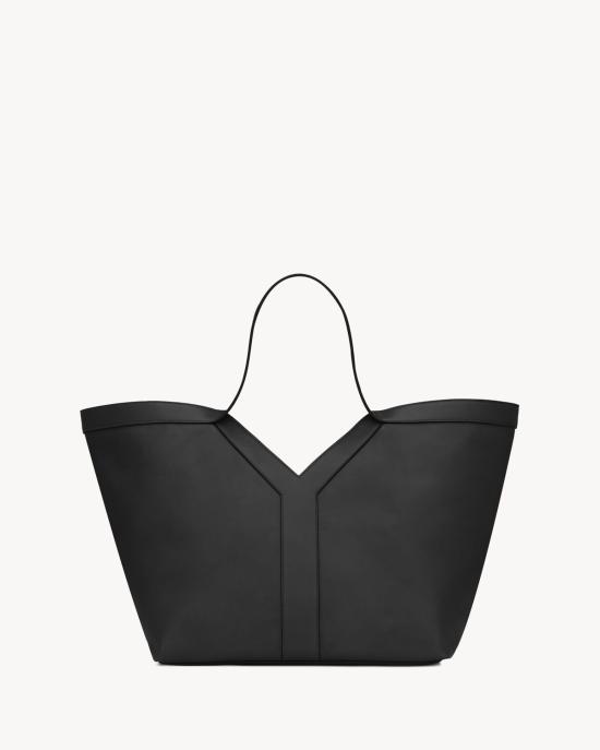 26SS 생로랑 그레인드 레더 Y 토트백 817602AAEB3 1000 BLACK - SAINT LAURENT