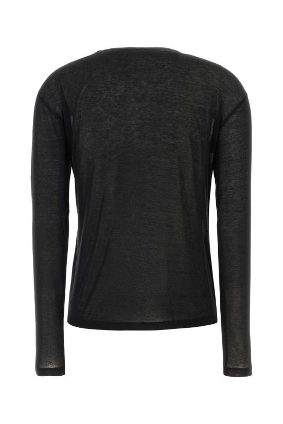 26SS 미우미우 반팔 티셔츠 MJL939SOOO133O F0002 BLACK - MIU MIU