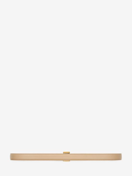 26SS 생로랑 카산드라 씬 스퀘어 버클 벨트 554465BOO0W 2721 BEIGE O TAN - SAINT LAURENT