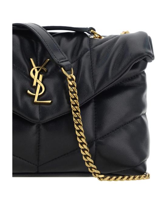  생로랑 토이 푸퍼 램스킨 숄더백 7593371EL07 1000 BLACK - SAINT LAURENT