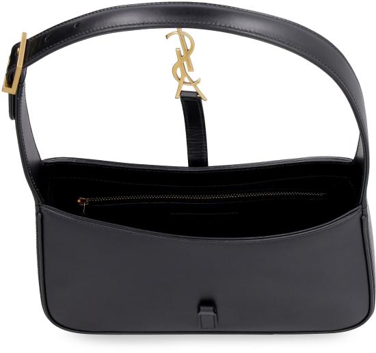  생로랑 LE 5 A 7 모노그램 토트백 6572282R20W 1000 BLACK - SAINT LAURENT