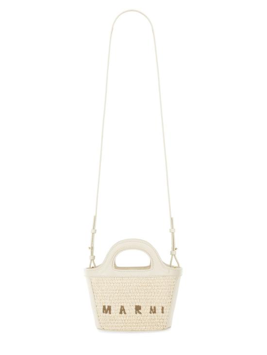 26SS 마르니 레더 & 라피아 트로피컬리아 마이크로백 BMMP0067Q0 P386000W12 POWDER - MARNI