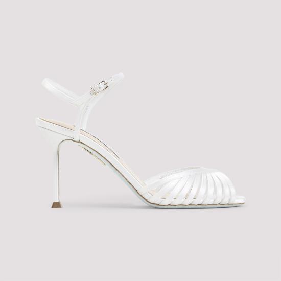 26SS 아쿠아주라 샌들 HDMMIDBRSAT FFF WHITE - AQUAZZURA