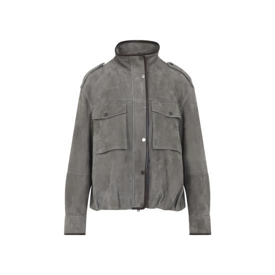 26SS 브루넬로 쿠치넬리 모닐리 쿠튀르 스웨이드 자켓 MPCAI7787 C8850 GREY