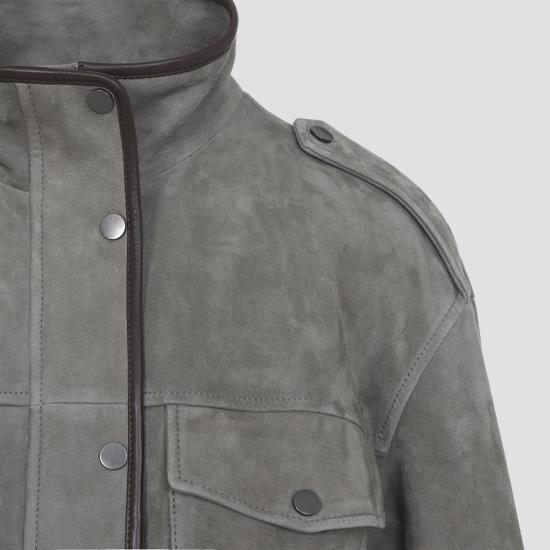 26SS 브루넬로 쿠치넬리 모닐리 쿠튀르 스웨이드 자켓 MPCAI7787 C8850 GREY - BRUNELLO CUCINELLI