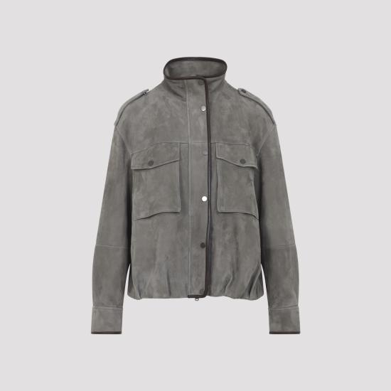 26SS 브루넬로 쿠치넬리 모닐리 쿠튀르 스웨이드 자켓 MPCAI7787 C8850 GREY - BRUNELLO CUCINELLI
