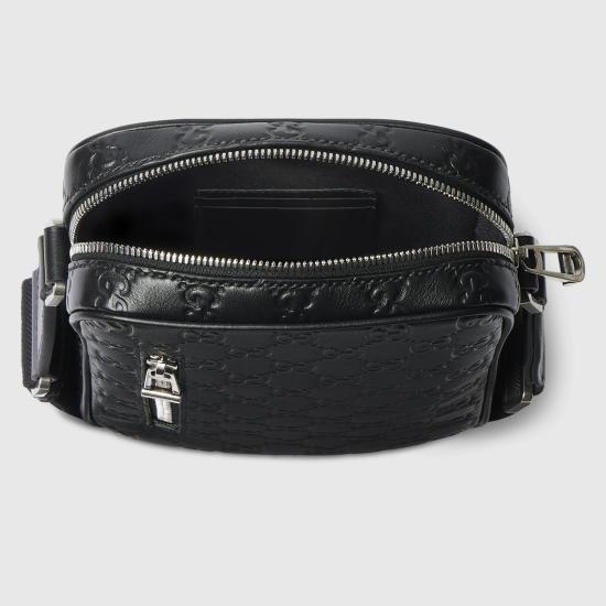 26SS 구찌 GG 엠블럼 스몰 크로스바디백 850238AAFOM 1053 BLACK - GUCCI