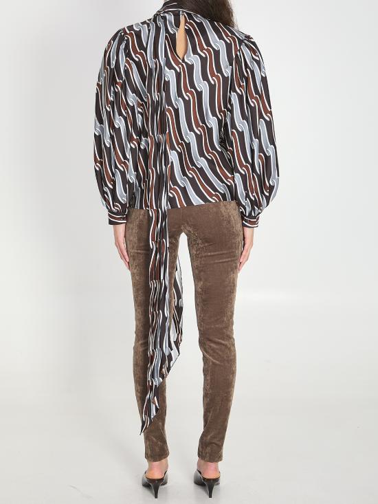 26SS 구찌 프린트 실크 트윌 셔츠 858172ZAUQM 1010 GREY - GUCCI