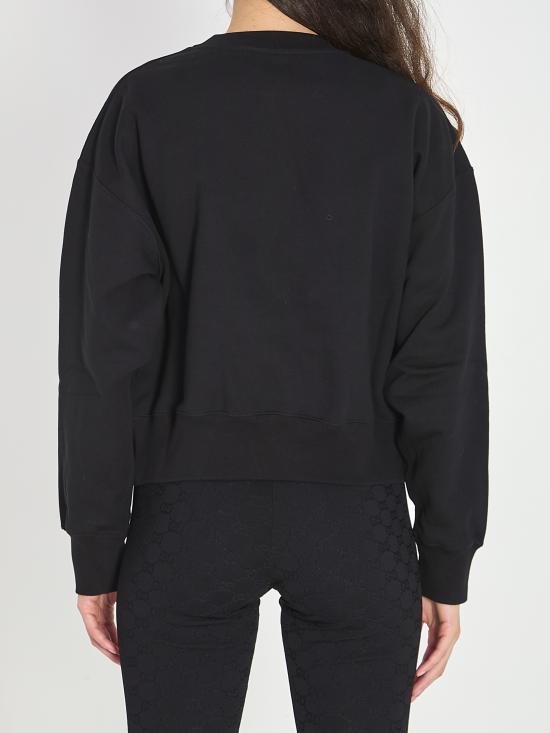 26SS 구찌 자수 코튼 저지 스웨트셔츠 837931XJHMP 1043 BLACK - GUCCI