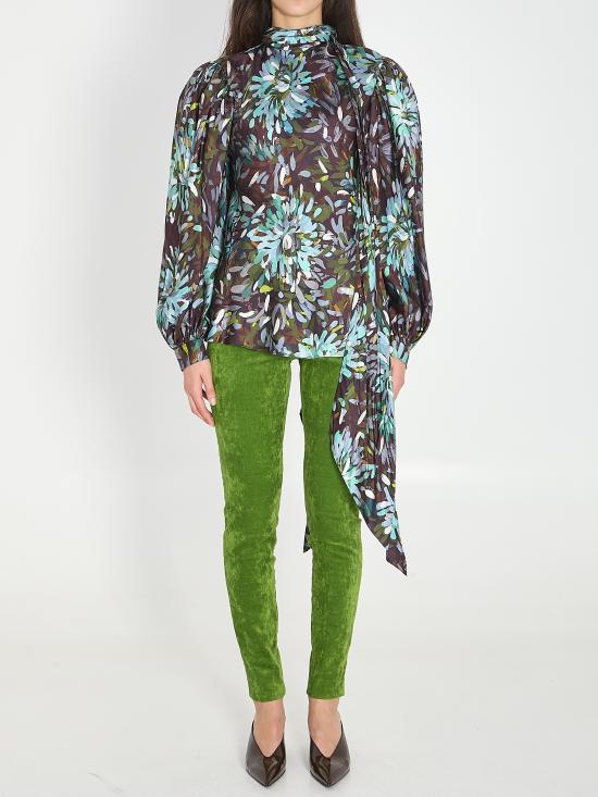 26SS 구찌 프린트 실크 트윌 셔츠 854520ZAUO0 4031 BROWN - GUCCI