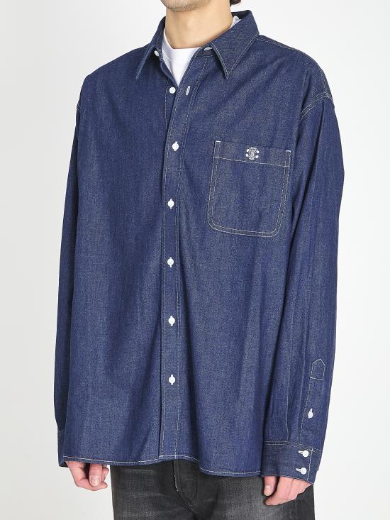 26SS 셀린느 긴팔 셔츠 RC0BE3241 GGG3 BLUE - CELINE