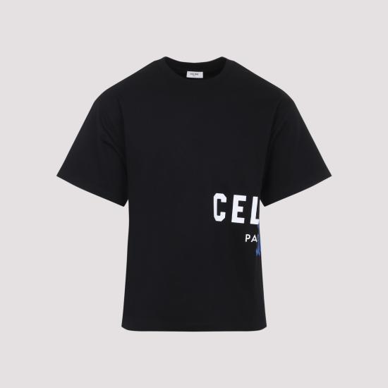 26SS 셀린느 코튼 저지 티셔츠 RX0HV1242 GDU0 BLACK - CELINE