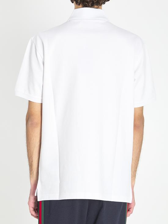 26SS 구찌 자수 코튼 피케 폴로 셔츠 854633XJHOH 9051 WHITE - GUCCI