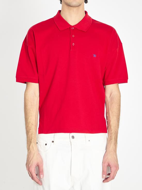 26SS 셀린느 피케 코튼 저지 폴로 셔츠 RX0EV2L55 GJL8 RED
