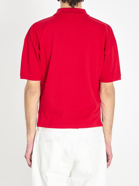 26SS 셀린느 피케 코튼 저지 폴로 셔츠 RX0EV2L55 GJL8 RED - CELINE