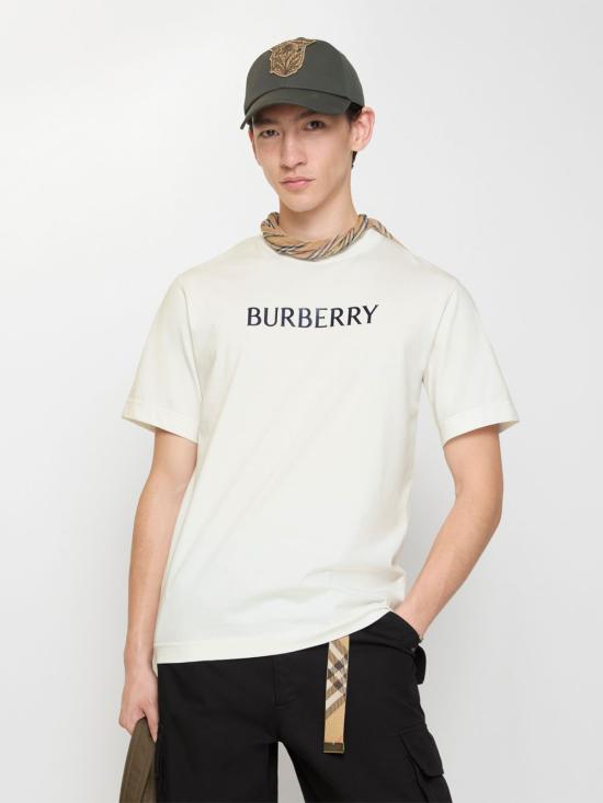 26SS 버버리 로고 코튼 티셔츠 8122389 B7078 WHITE - BURBERRY