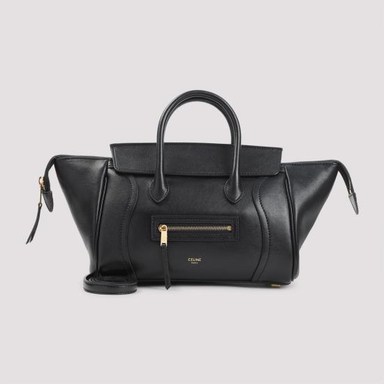 26SS 셀린느 스몰 뉴 러기지백 서플 샤이니 램스킨 124213GW2 38NO BLACK - CELINE