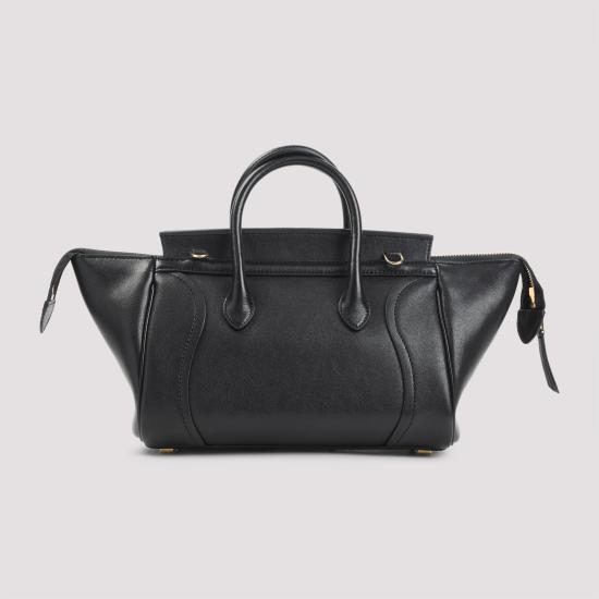 26SS 셀린느 스몰 뉴 러기지백 서플 샤이니 램스킨 124213GW2 38NO BLACK - CELINE