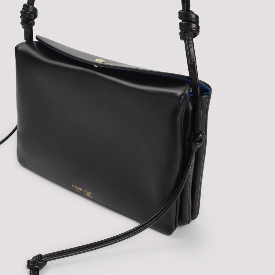 26SS 셀린느 트리오 플랩백 스무스 램스킨 10P862O86 38NO BLACK - CELINE