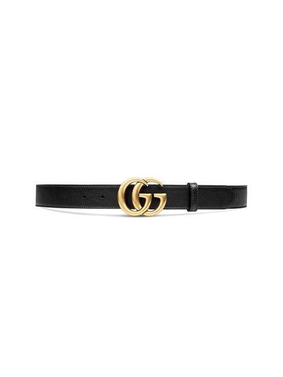 26SS 구찌 GG 마몽 씬 벨트 414516AP00T 1000 BLACK - GUCCI