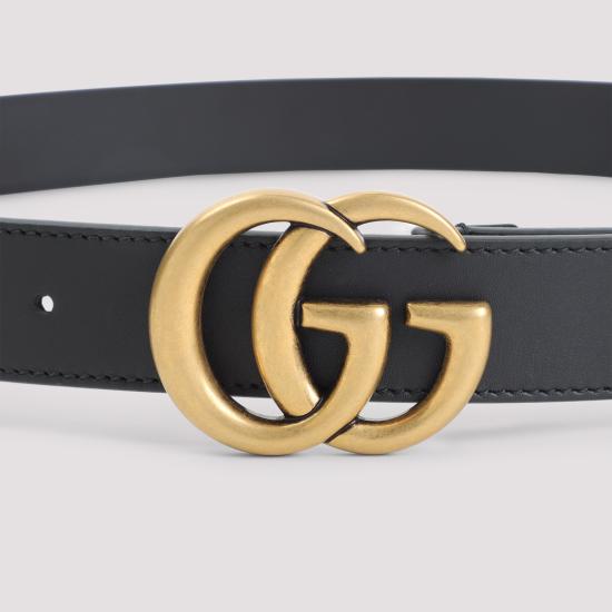 26SS 구찌 GG 마몽 씬 벨트 414516AP00T 1000 BLACK - GUCCI