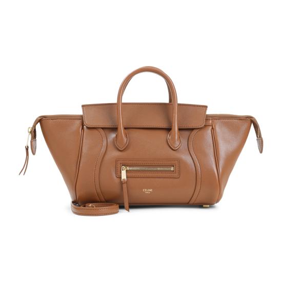 26SS 셀린느 스몰 뉴 러기지백 서플 샤이니 램스킨 124213GW2 GFY5 BROWN - CELINE