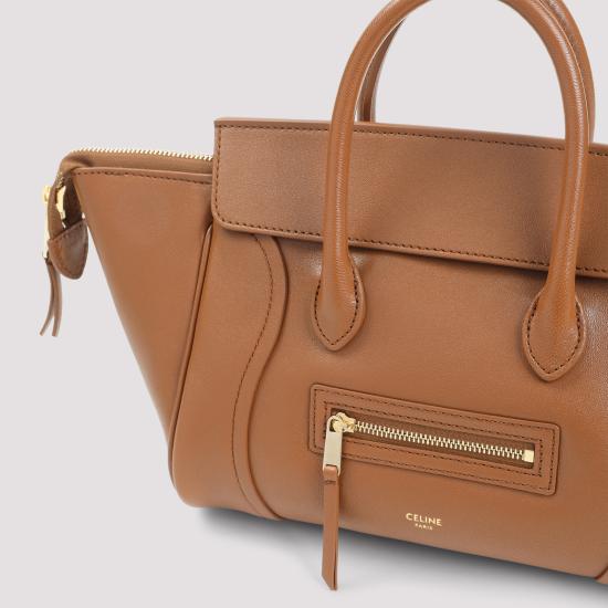 26SS 셀린느 스몰 뉴 러기지백 서플 샤이니 램스킨 124213GW2 GFY5 BROWN - CELINE