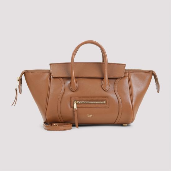 26SS 셀린느 스몰 뉴 러기지백 서플 샤이니 램스킨 124213GW2 GFY5 BROWN - CELINE