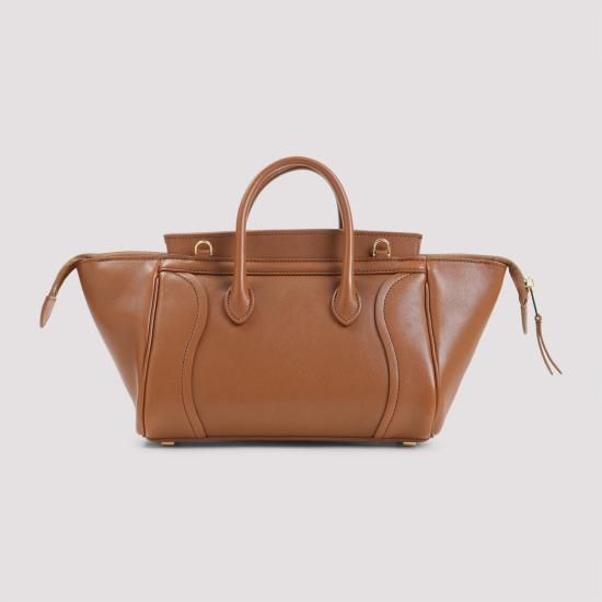 26SS 셀린느 스몰 뉴 러기지백 서플 샤이니 램스킨 124213GW2 GFY5 BROWN - CELINE