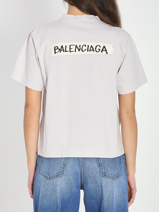 26SS 발렌시아가 마스킹 테이프 티셔츠 850990TTVL6 9012 WHITE - BALENCIAGA